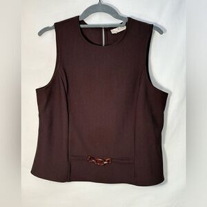 SC & CO Vintage brown faux belt tank top Size 12